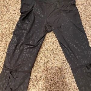 Black Leopard Print Leggings